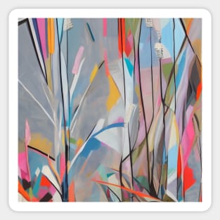 Wild Grass Abstract Sticker